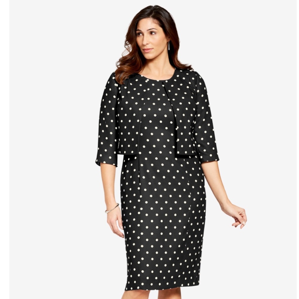 Jessica London Polka Dot Dress Set